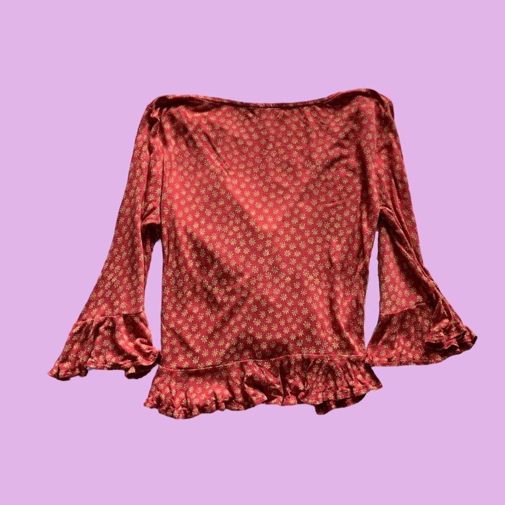 FEMME FLORAL RUFFLE BLOUSE - Picture 3 of 5